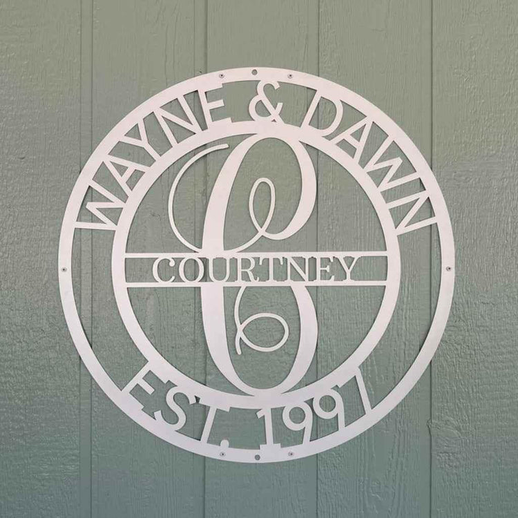 Elaborate Name Personalized Gifts - Custom Metal Sign, Split Letter - GiFTiFY