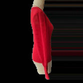 Elegant Rib V-neck Sleeve Chiffon Stitching Long Sleeve T-shirt Slimming Top - GiFTiFY