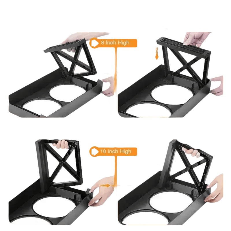 Elevated Bowls Stand for Pets Adjustable Height Dog Elevated Bowls Double Elevated Bowls Stand - GiFTiFY