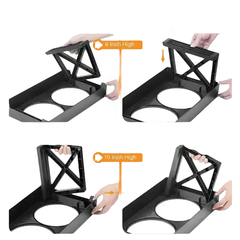 Elevated Bowls Stand for Pets Adjustable Height Dog Elevated Bowls Double Elevated Bowls Stand - GiFTiFY