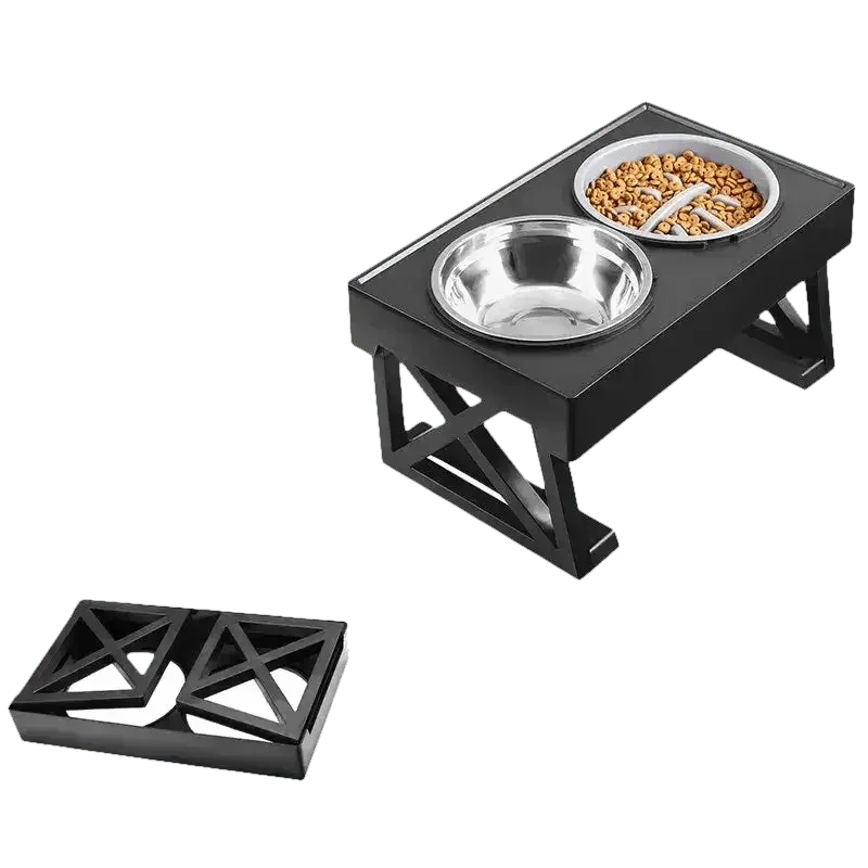 Elevated Bowls Stand for Pets Adjustable Height Dog Elevated Bowls Double Elevated Bowls Stand - GiFTiFY