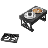 Elevated Bowls Stand for Pets Adjustable Height Dog Elevated Bowls Double Elevated Bowls Stand - GiFTiFY