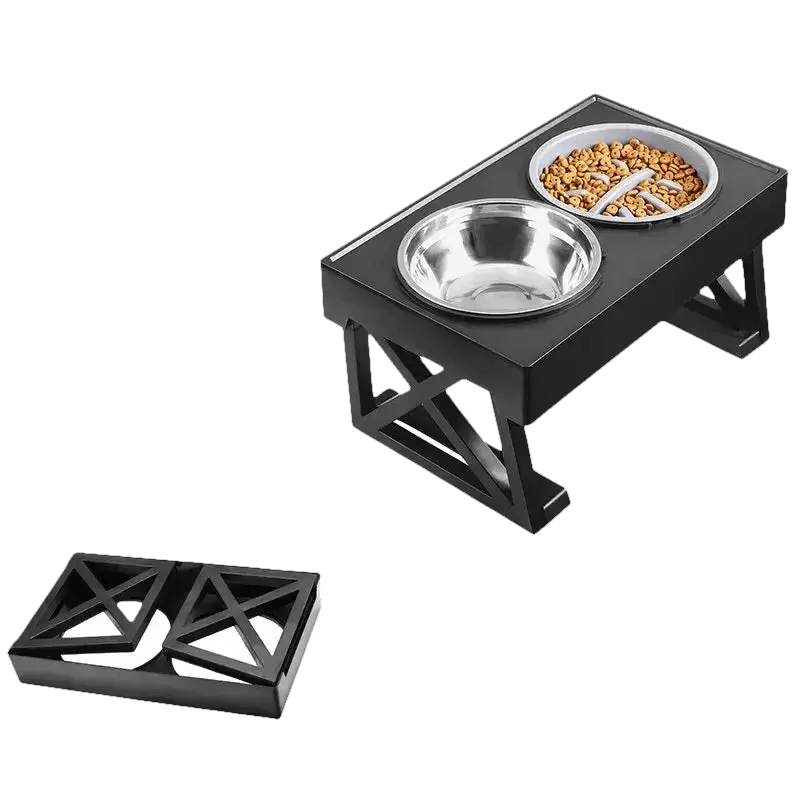 Elevated Bowls Stand for Pets Adjustable Height Dog Elevated Bowls Double Elevated Bowls Stand - GiFTiFY