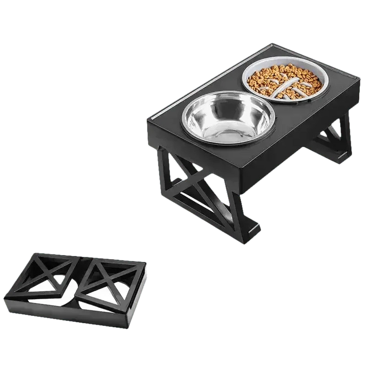 Elevated Bowls Stand for Pets Adjustable Height Dog Elevated Bowls Double Elevated Bowls Stand - GiFTiFY
