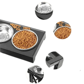 Elevated Bowls Stand for Pets Adjustable Height Dog Elevated Bowls Double Elevated Bowls Stand - GiFTiFY
