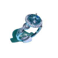 Emerald Green Moissanite Ring