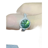 Emerald Green Moissanite Ring - GiFTiFY