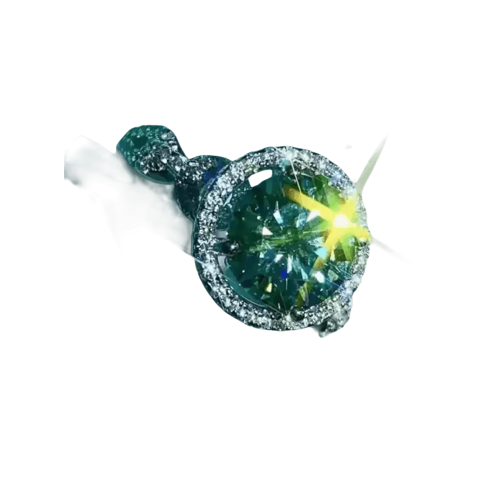 Emerald Green Moissanite Ring - GiFTiFY