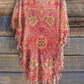 Plus Size Fringe Round Neck Cover Up - GiFTiFY