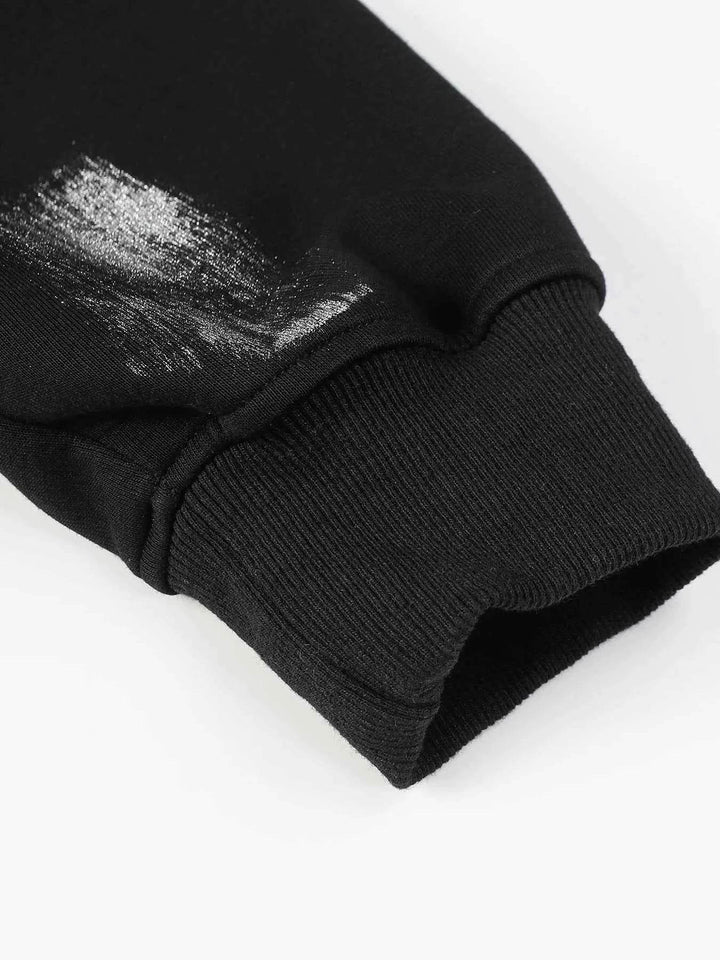 Men's Gothic Spider Web Graffiti Print Hoodie - GiFTiFY