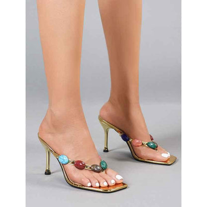 Sandals Women's Bohemian Colored Rhinestone