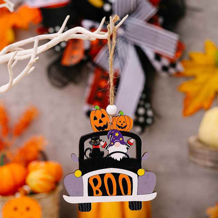 4-Piece Halloween Element Car-Shape Hanging Widgets - GiFTiFY
