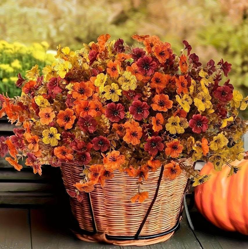 Bionic Flowers And Plants, Autumn Red, Orange, Yellow, Mixed Colors. - GiFTiFY