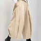 Plus Size Wide Leg Pleated Detail Cropped Pants - GiFTiFY