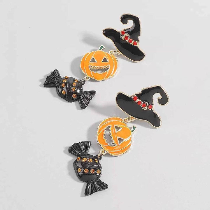 Halloween 18K Gold-Plated Alloy Pumpkin Earrings - GiFTiFY
