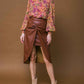 CHOOSE US LEATHER MIDI SKIRT
