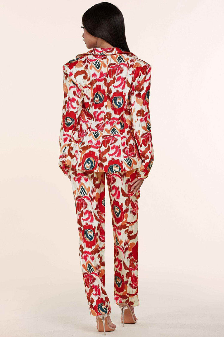 Fasheabe 3pc Flower Print Bandeau Top Pants Set - GiFTiFY