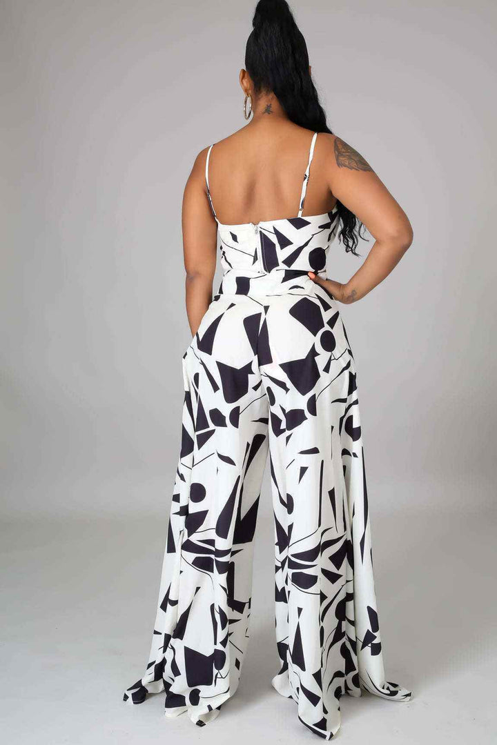 Fasheabe Abstract Shapes Print Pant Set - GiFTiFY