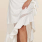 Fasheabe Crop Top 2pc Midi Skirt Set Fasheabe