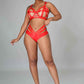Fasheabe Feeling Sexy Teddy Set - Red