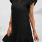 Plus Size Ruffle Hen Cap Sleeve Mini Dress - GiFTiFY