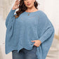 Plus Size Round Neck Batwing Sleeve Sweater - GiFTiFY