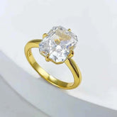 Radiant Cut Lab Moissanite Diamond Ring 100% Real 925 - GiFTiFY