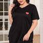 Plus Size Lace Trim V-Neck Short Sleeve Night Dress - GiFTiFY