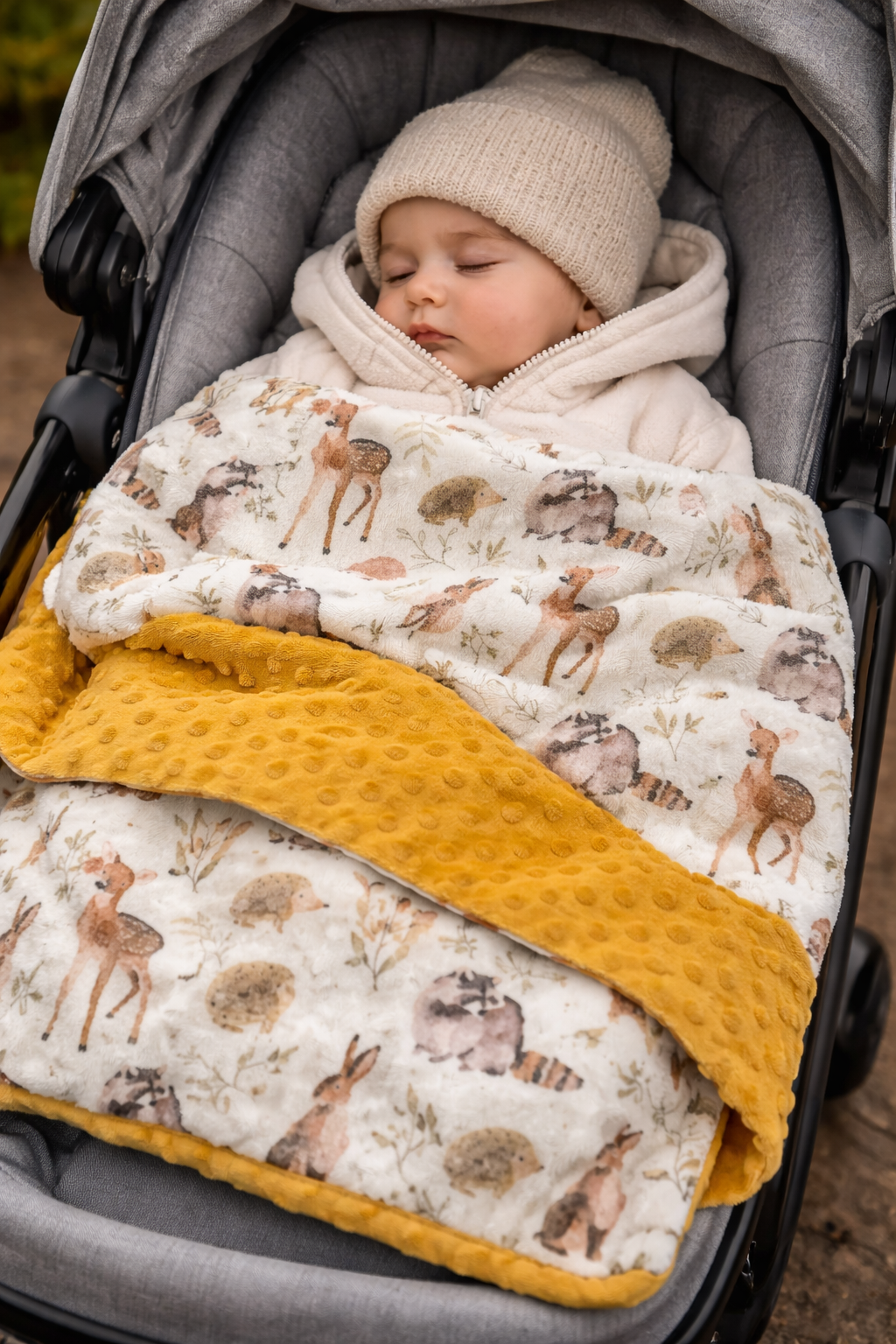Forest Friends Minky Blanket by Growing Sprouts