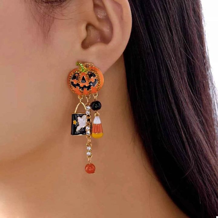 Halloween Pumpkin Drop Earrings - GiFTiFY