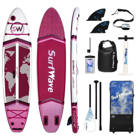Pro Inflatable SUP Board,stand up paddle board 11ft All-Around inflatable stand up Paddle Board - Military-Grade for Surfing & Expedition, Includes Carbon Paddle & Pro Pump - GiFTiFY