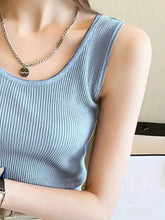 Plus Size Ribbed Scoop Neck Tank - GiFTiFY