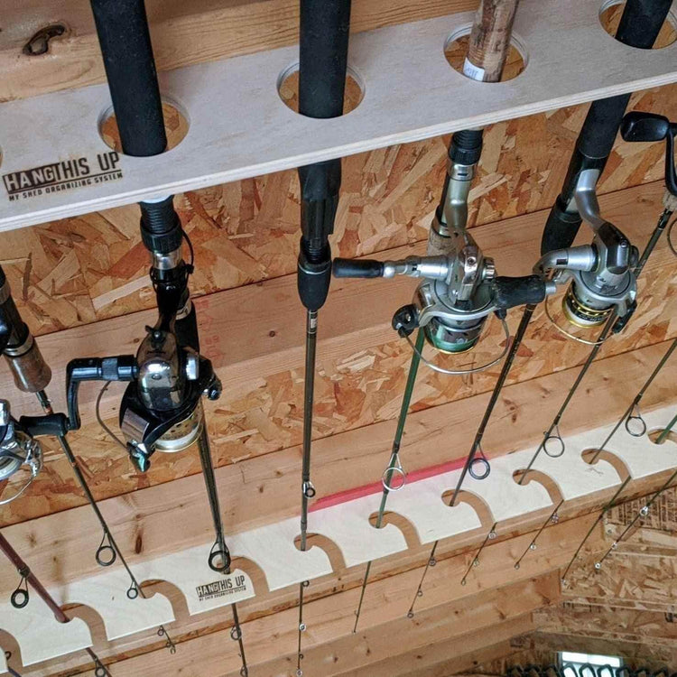 Fishing Rod Rack – Shed Organizer for Rod Storage - GiFTiFY