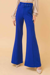 COUNTDOWN THE HOURS WOVEN FLARED PANTS - GiFTiFY