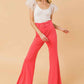 COUNTDOWN THE HOURS WOVEN FLARED PANTS