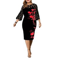 Floral Sheath Dress Women Summer Patchwork Floral Dress Women Floral Print Dress Women Size