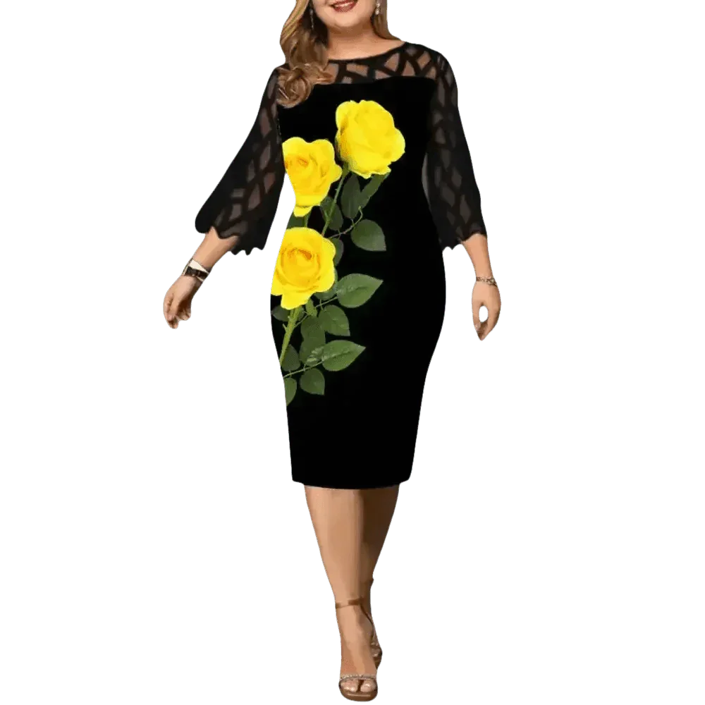 Floral Sheath Dress Women Summer Patchwork Floral Dress Women Floral Print Dress Women Size - GiFTiFY