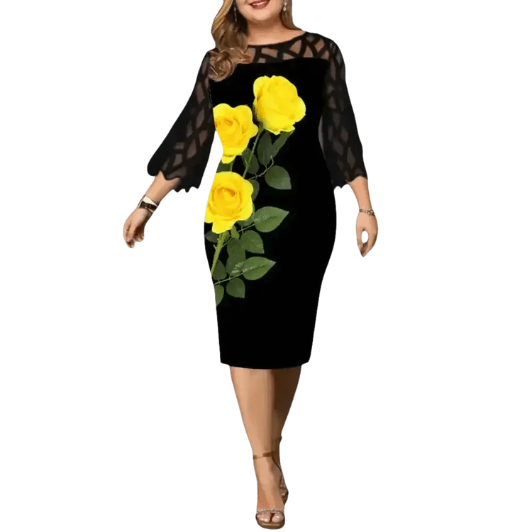 Floral Sheath Dress Women Summer Patchwork Floral Dress Women Floral Print Dress Women Size - GiFTiFY