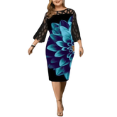 Floral Sheath Dress Women Summer Patchwork Floral Dress Women Floral Print Dress Women Size - GiFTiFY