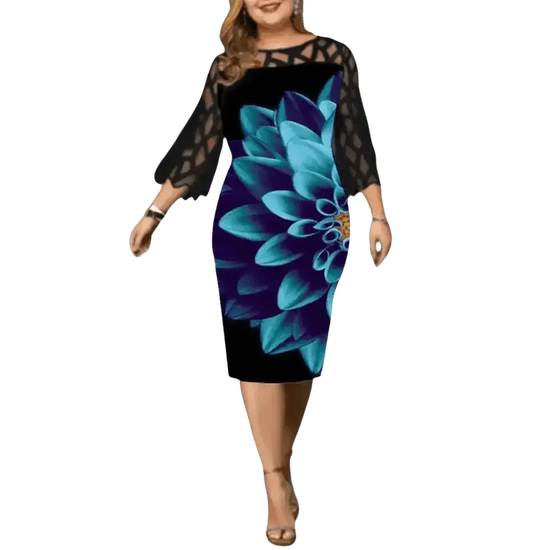 Floral Sheath Dress Women Summer Patchwork Floral Dress Women Floral Print Dress Women Size - GiFTiFY