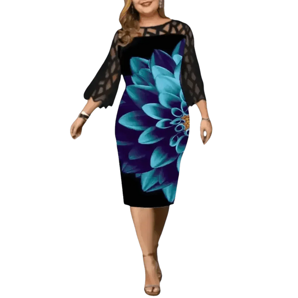 Floral Sheath Dress Women Summer Patchwork Floral Dress Women Floral Print Dress Women Size - GiFTiFY