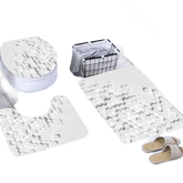 White Flowers Floral Bathroom Set DM6237 180x180cm Style Shower - GiFTiFY