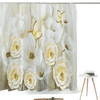 White Flowers Floral Bathroom Set DM6237 180x180cm Style Shower - GiFTiFY
