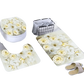 White Flowers Floral Bathroom Set DM6237 180x180cm Style Shower - GiFTiFY