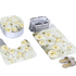 White Flowers Floral Bathroom Set DM6237 180x180cm Style Shower - GiFTiFY
