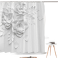 White Flowers Floral Bathroom Set DM6237 180x180cm Style Shower - GiFTiFY