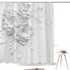 White Flowers Floral Bathroom Set DM6237 180x180cm Style Shower - GiFTiFY