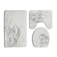 White Flowers Floral Bathroom Set DM6237 180x180cm Style Shower - GiFTiFY