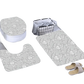 White Flowers Floral Bathroom Set DM6237 180x180cm Style Shower - GiFTiFY