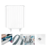 White Flowers Floral Bathroom Set DM6237 180x180cm Style Shower - GiFTiFY